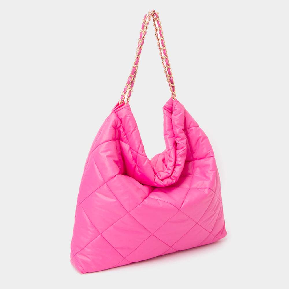 Padded Adjustable Metal Strap Shoulder Bag - Madeline Love - Flyclothing LLC