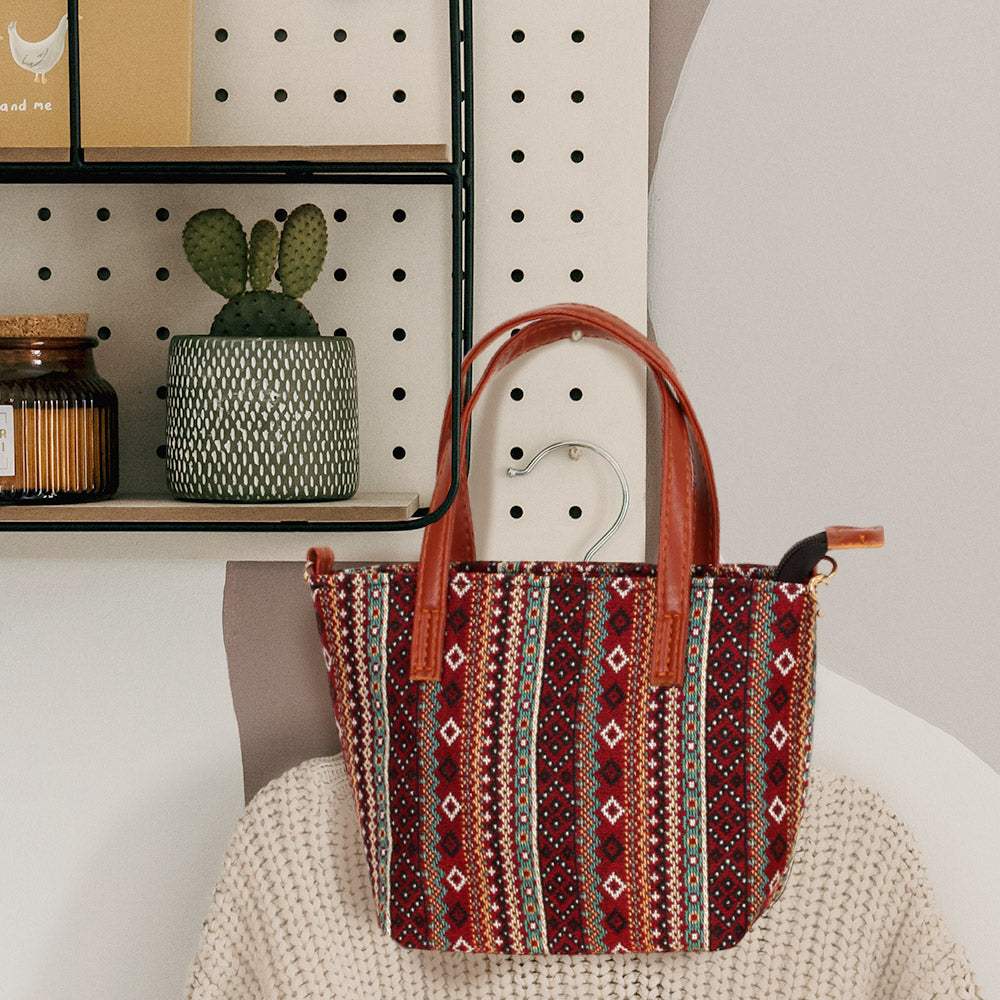 Tribal Patterned Tote Crossbody Bag - Madeline Love - Flyclothing LLC