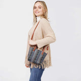 Tribal Patterned Tote Crossbody Bag - Madeline Love - Flyclothing LLC
