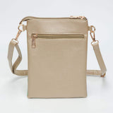 Glittered Vertical Strip Mardi Gras Flat Mini Crossbody Bag - Madeline Love - Flyclothing LLC