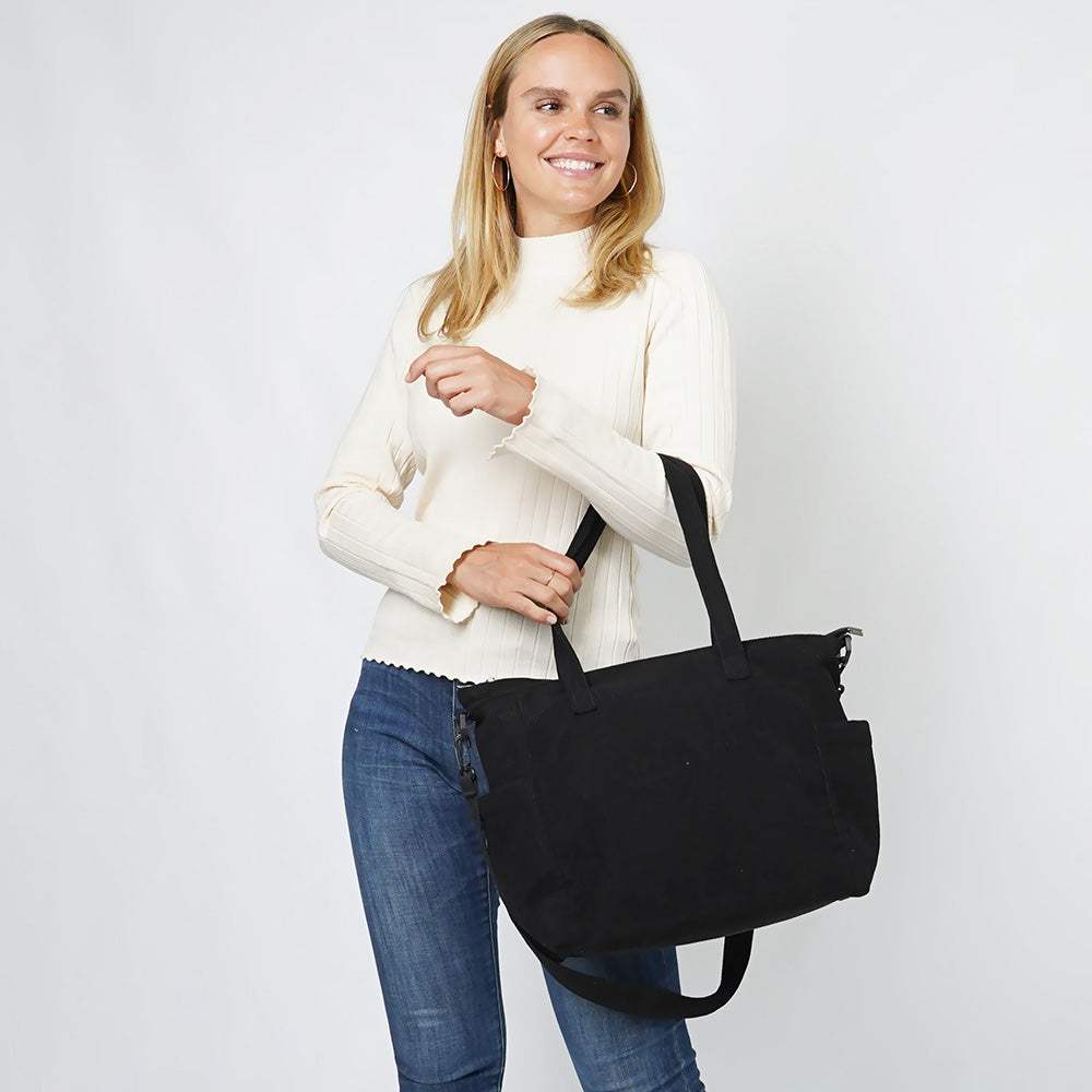 Multi Pocket Corduroy Tote Bag - Madeline Love - Flyclothing LLC