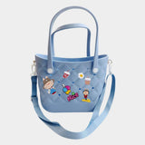 Trendy Silicone Personalized Charm Handbag / Crossbody Bag - Madeline Love - Flyclothing LLC