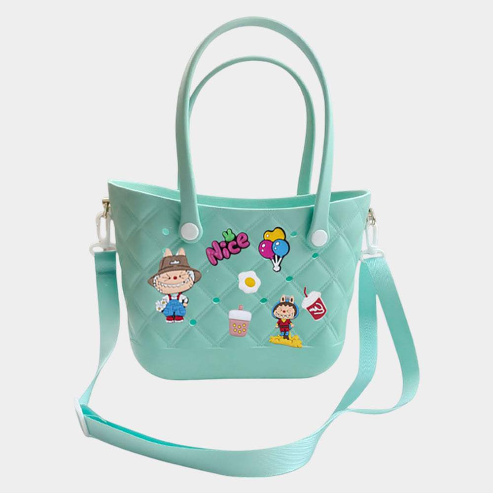 Trendy Silicone Personalized Charm Handbag / Crossbody Bag - Madeline Love - Flyclothing LLC