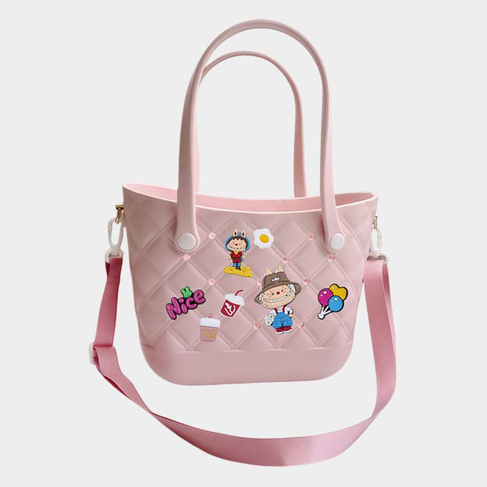 Trendy Silicone Personalized Charm Handbag / Crossbody Bag - Madeline Love - Flyclothing LLC