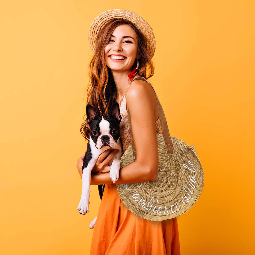 L'ambiance estivale Weaving Round Jute Shoulder Bag - Madeline Love - Flyclothing LLC