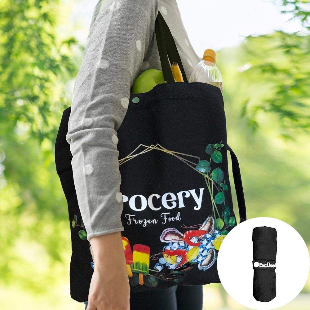 Grocery Frozen Food Message Printed Foldable Eco Bag - Madeline Love - Flyclothing LLC