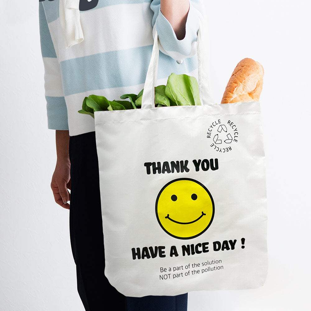Foldable Smile Pocket Shoulder Bag - Madeline Love - Flyclothing LLC