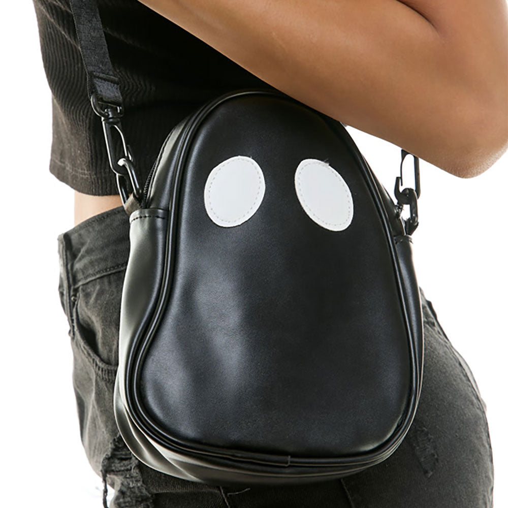 Faux Leather Cute Spooky Halloween Ghost Crossbody Bag