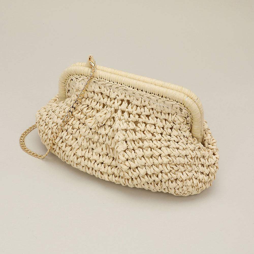 Weave Dumpling Hand Bag / Clutch / Crossbody Bag - Madeline Love - Flyclothing LLC