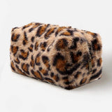 Leopard Pattern Faux Fur Pouch Bag - Madeline Love - Flyclothing LLC