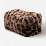 Leopard Pattern Faux Fur Pouch Bag - Madeline Love - Flyclothing LLC