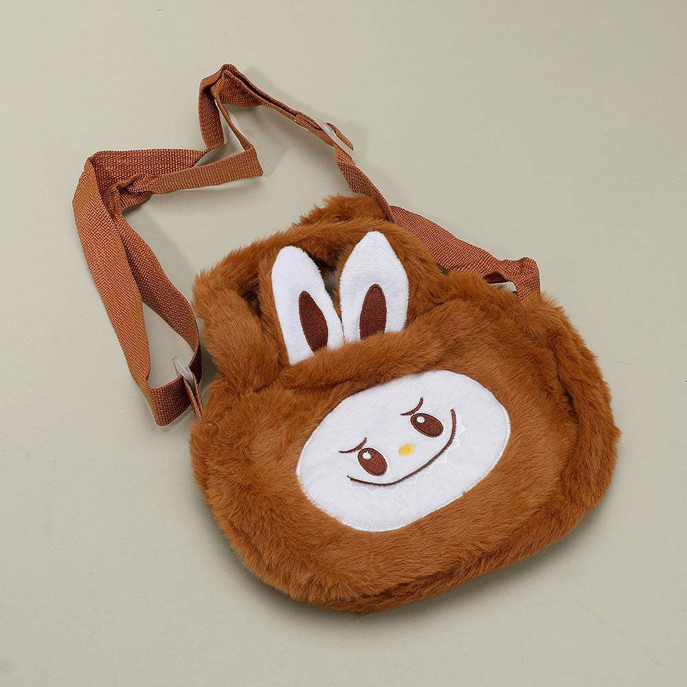 Kids Plush Monster Bunny Top Handle Mini Crossbody Bag - Madeline Love - Flyclothing LLC