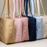 Grid Pattern Everyday Tote Bag - Madeline Love - Flyclothing LLC
