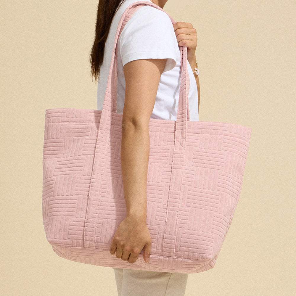 Grid Pattern Everyday Tote Bag - Madeline Love - Flyclothing LLC