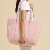 Grid Pattern Everyday Tote Bag - Madeline Love - Flyclothing LLC
