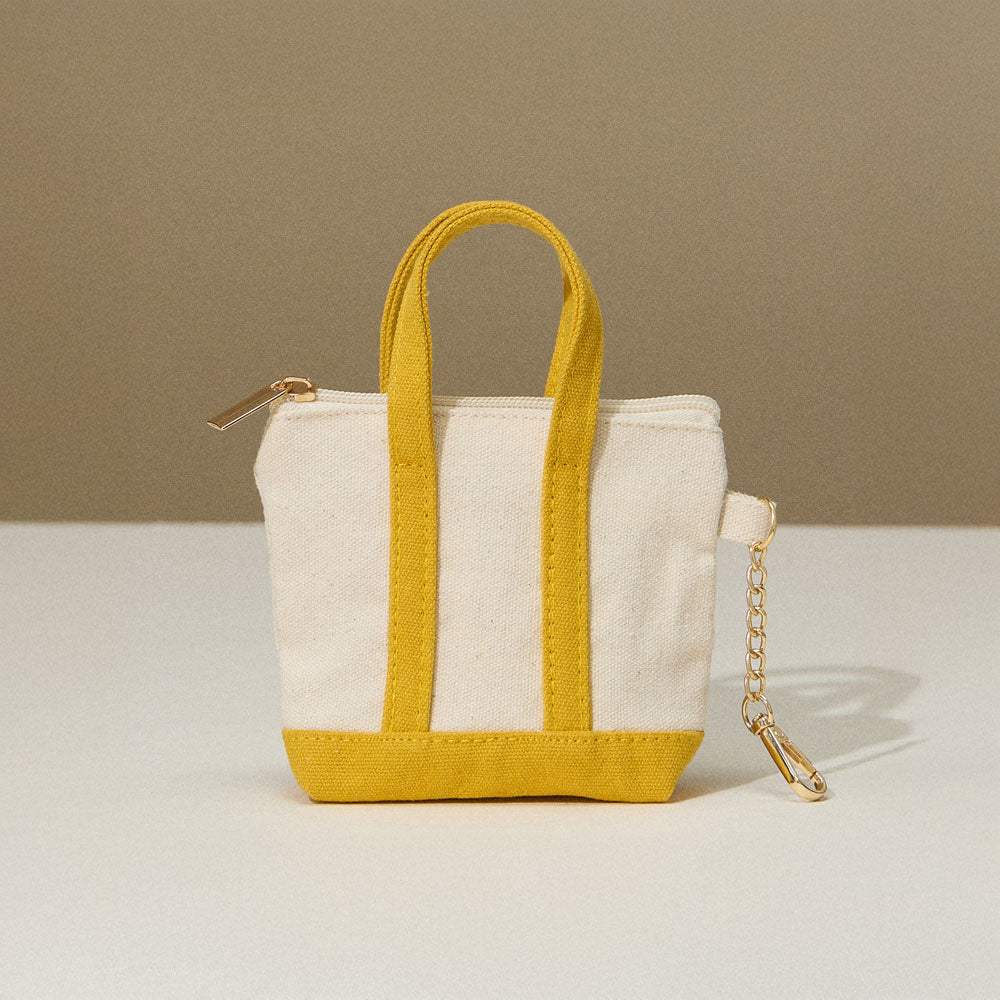 Mini Canvas Pouch Bag / Bag Charm - Madeline Love - Flyclothing LLC