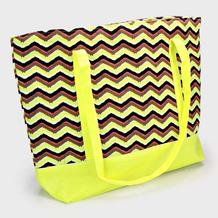 Zig Zag Pattern Fashion Bag - Madeline Love - Flyclothing LLC