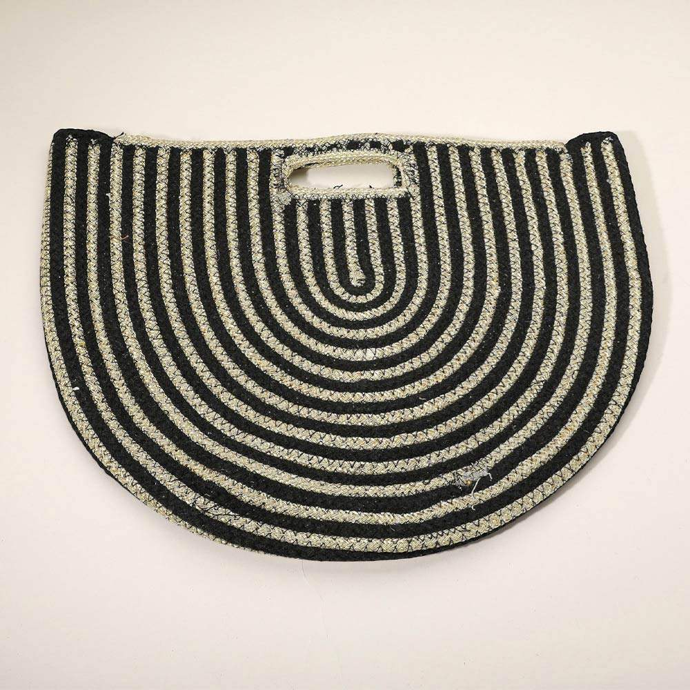 Round Stripped Knitted Woven Tote Bag - Madeline Love - Flyclothing LLC