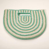 Round Stripped Knitted Woven Tote Bag - Madeline Love - Flyclothing LLC
