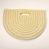Round Stripped Knitted Woven Tote Bag - Madeline Love - Flyclothing LLC