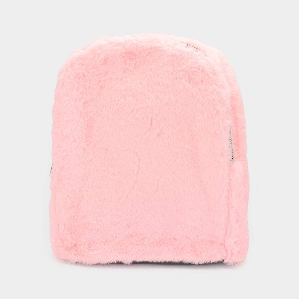 Solid Faux Fur Backpack Bag - Madeline Love - Flyclothing LLC