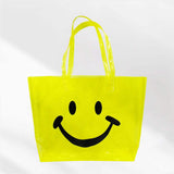 Smile Face Printed Transparent Tote Bag / Shoulder Bag - Madeline Love - Flyclothing LLC