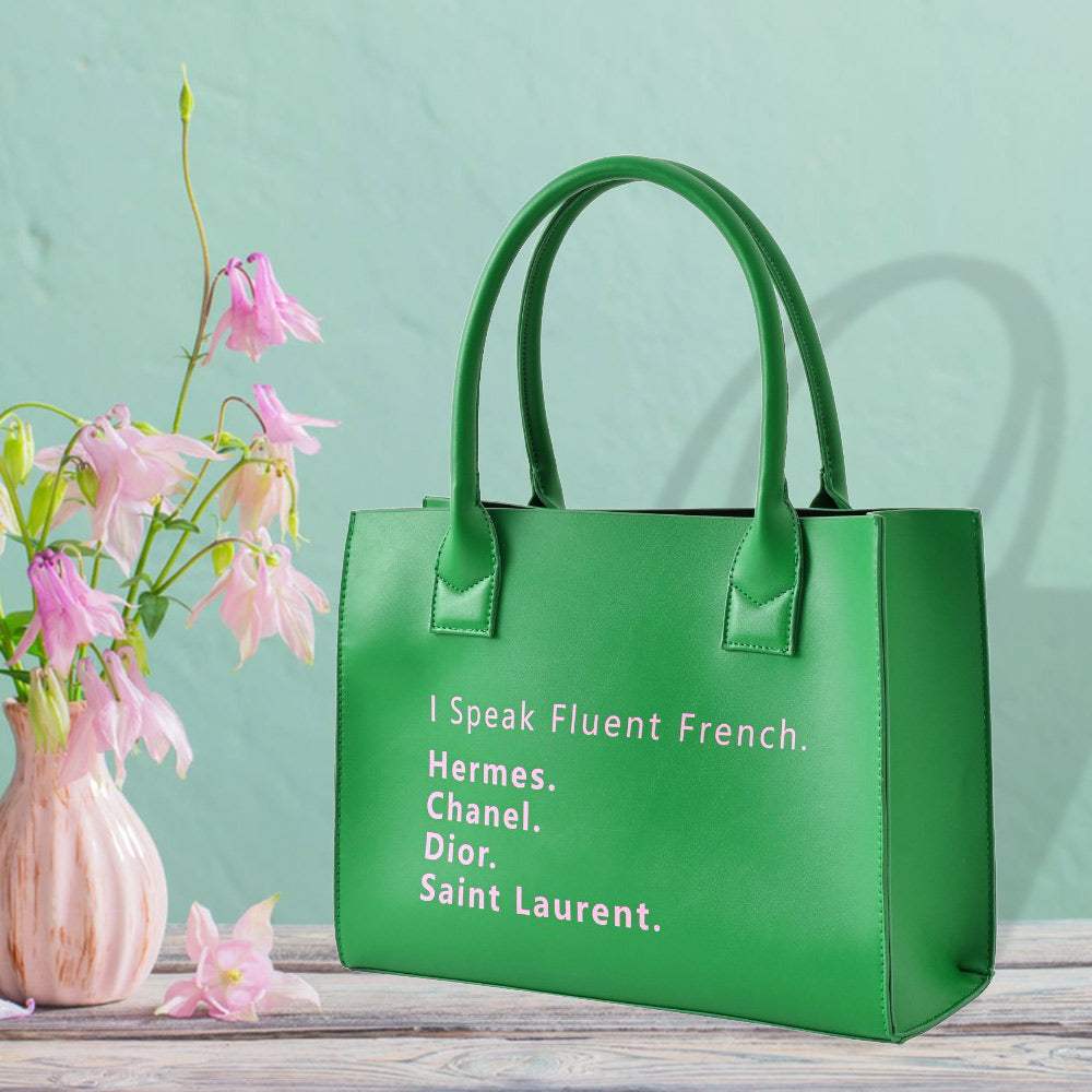 I Speak Fluent French Message Tote Bag / Shoulder Bag - Madeline Love - Flyclothing LLC