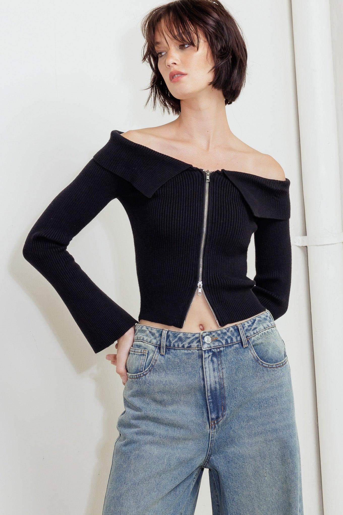 CHANGE OF PACE SWEATER TOP - Flying Tomato - Flyclothing LLC