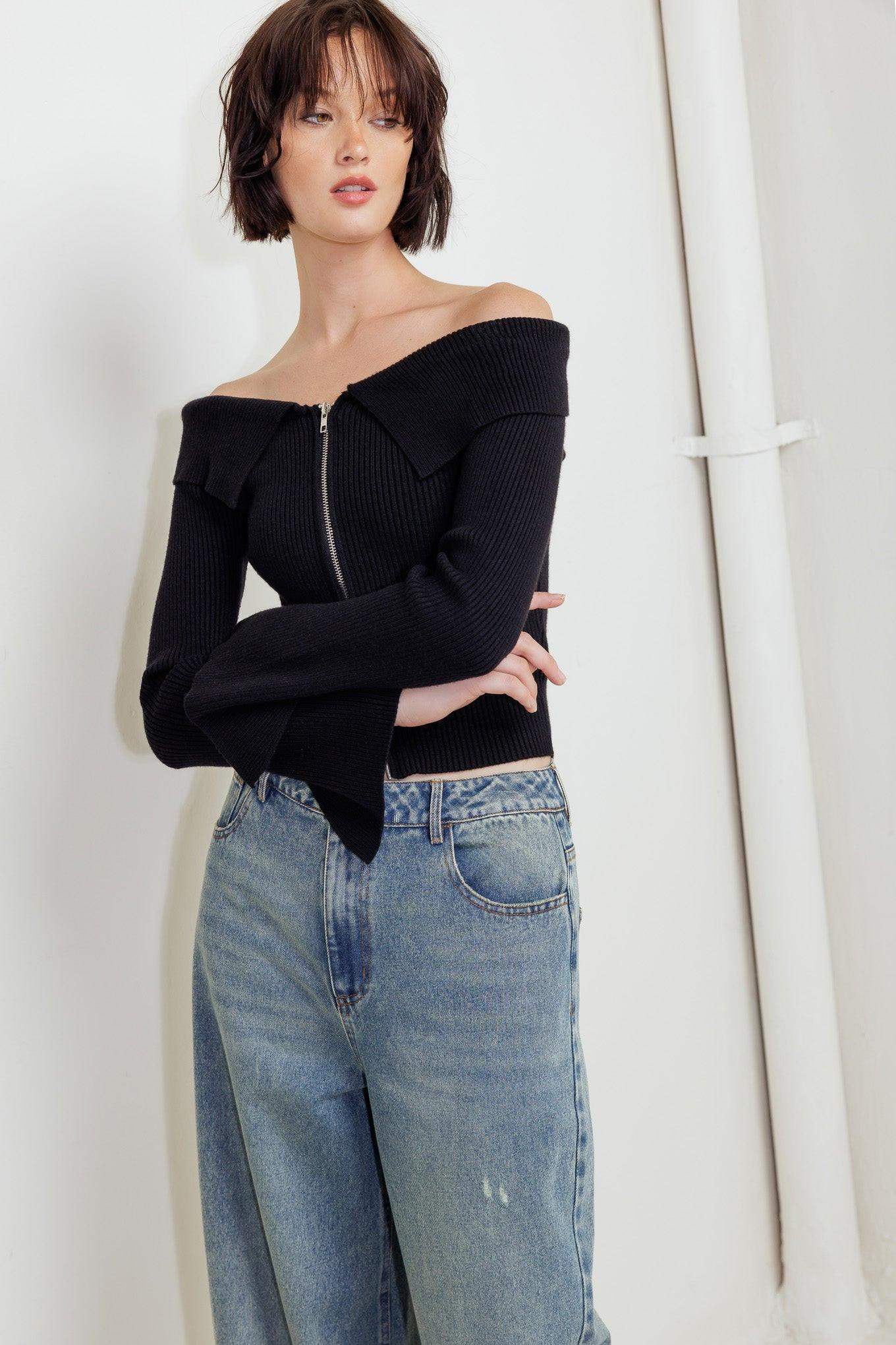 CHANGE OF PACE SWEATER TOP - Flying Tomato - Flyclothing LLC