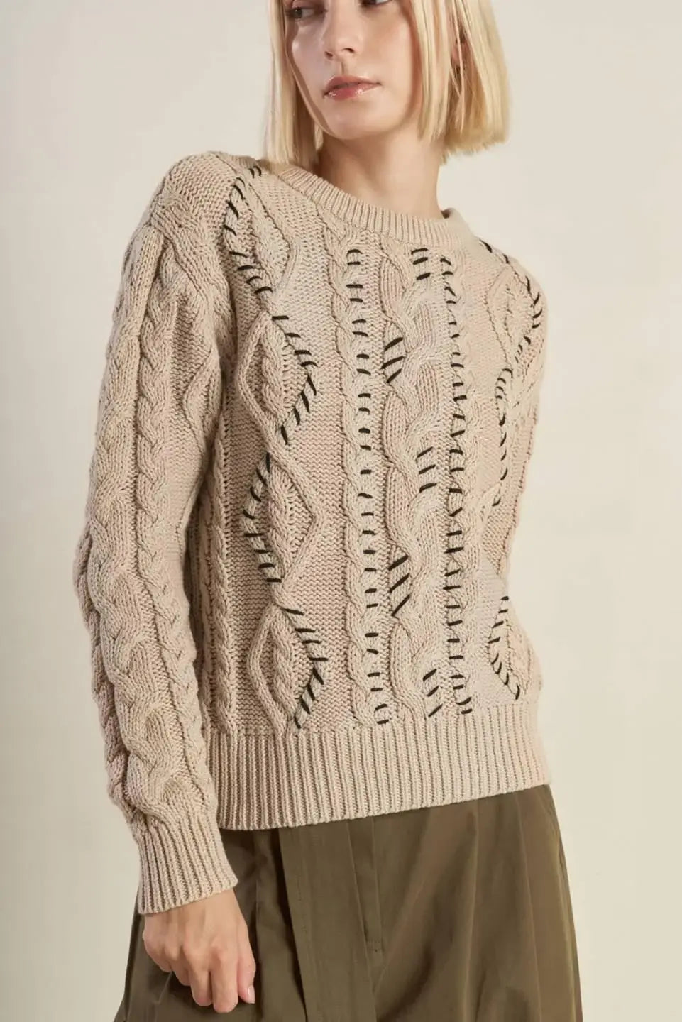 LITTLE BIT IN LOVE SWEATER KNIT TOP - Flying Tomato - Flyclothing LLC