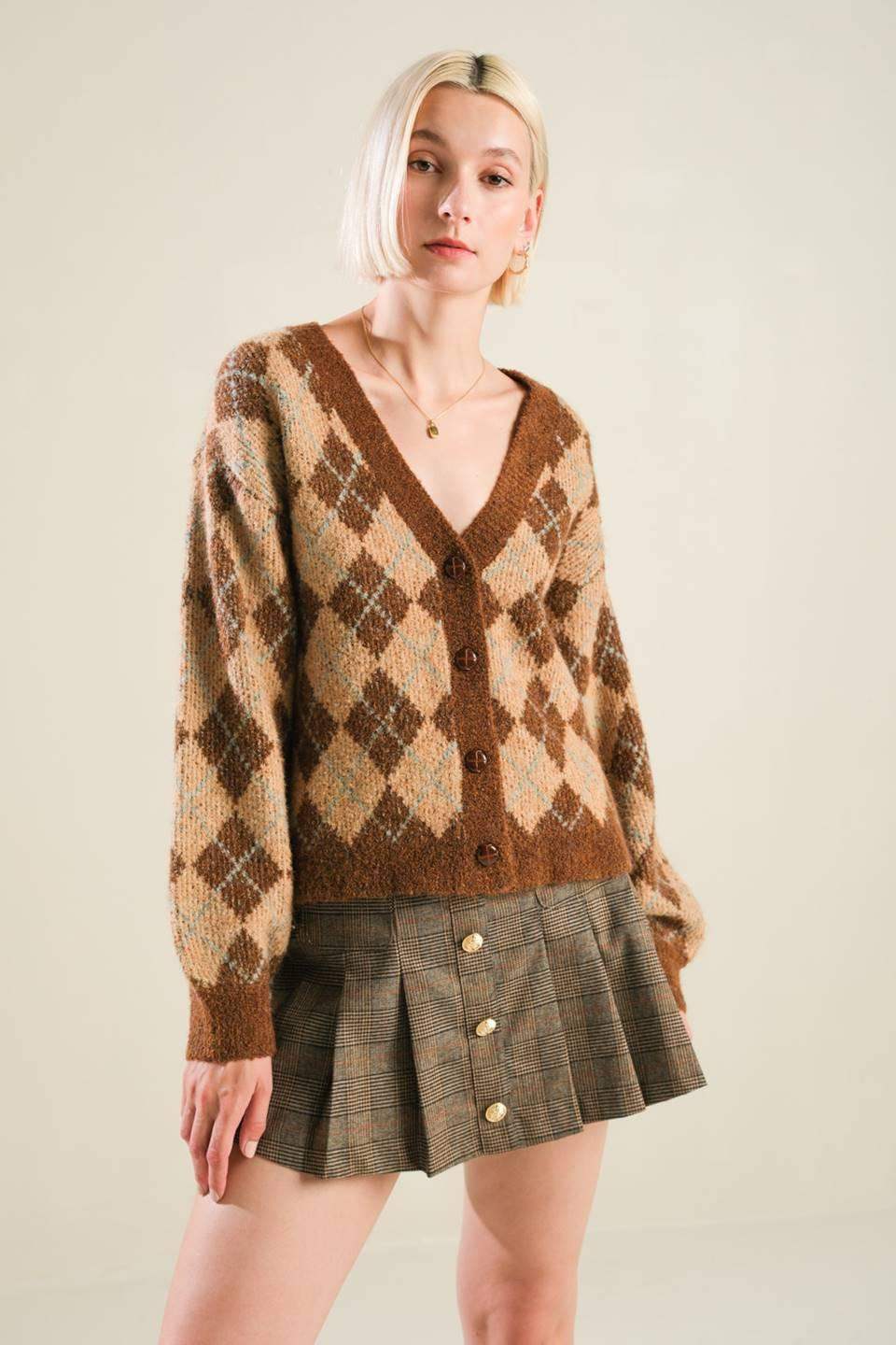 CHAMPAGNE COAST SWEATER CARDIGAN - Flying Tomato - Flyclothing LLC