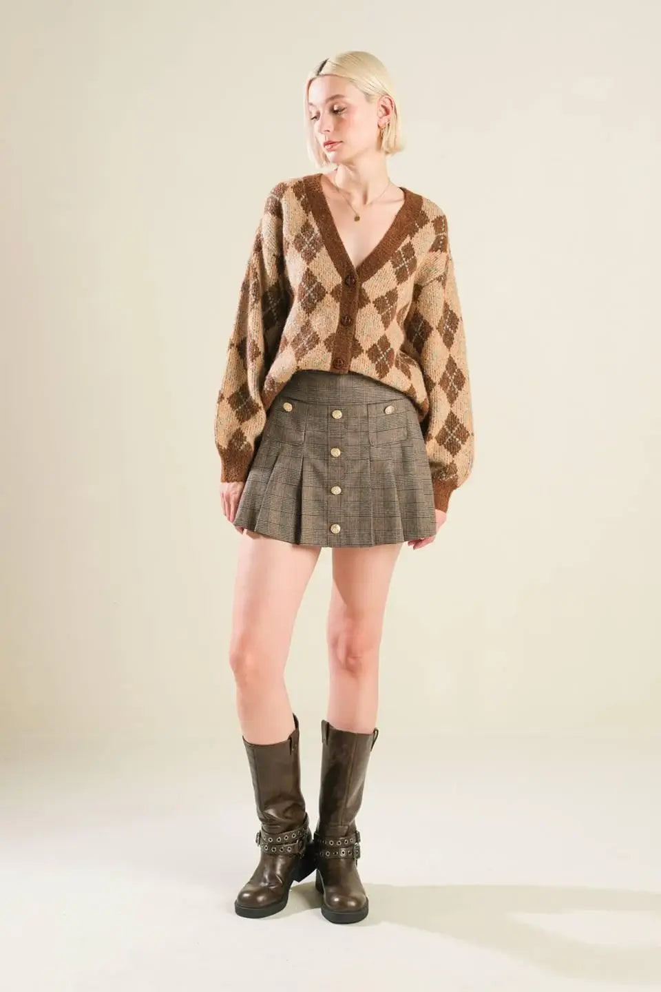 CHAMPAGNE COAST SWEATER CARDIGAN - Flying Tomato - Flyclothing LLC