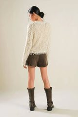 LIVE IN THE NOW SWEATER CARDIGAN - Flying Tomato - Flyclothing LLC