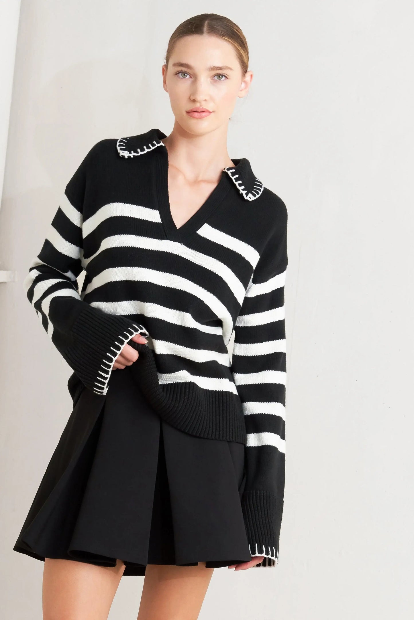 TIMELESS CHARM SWEATER TOP - Flying Tomato - Flyclothing LLC