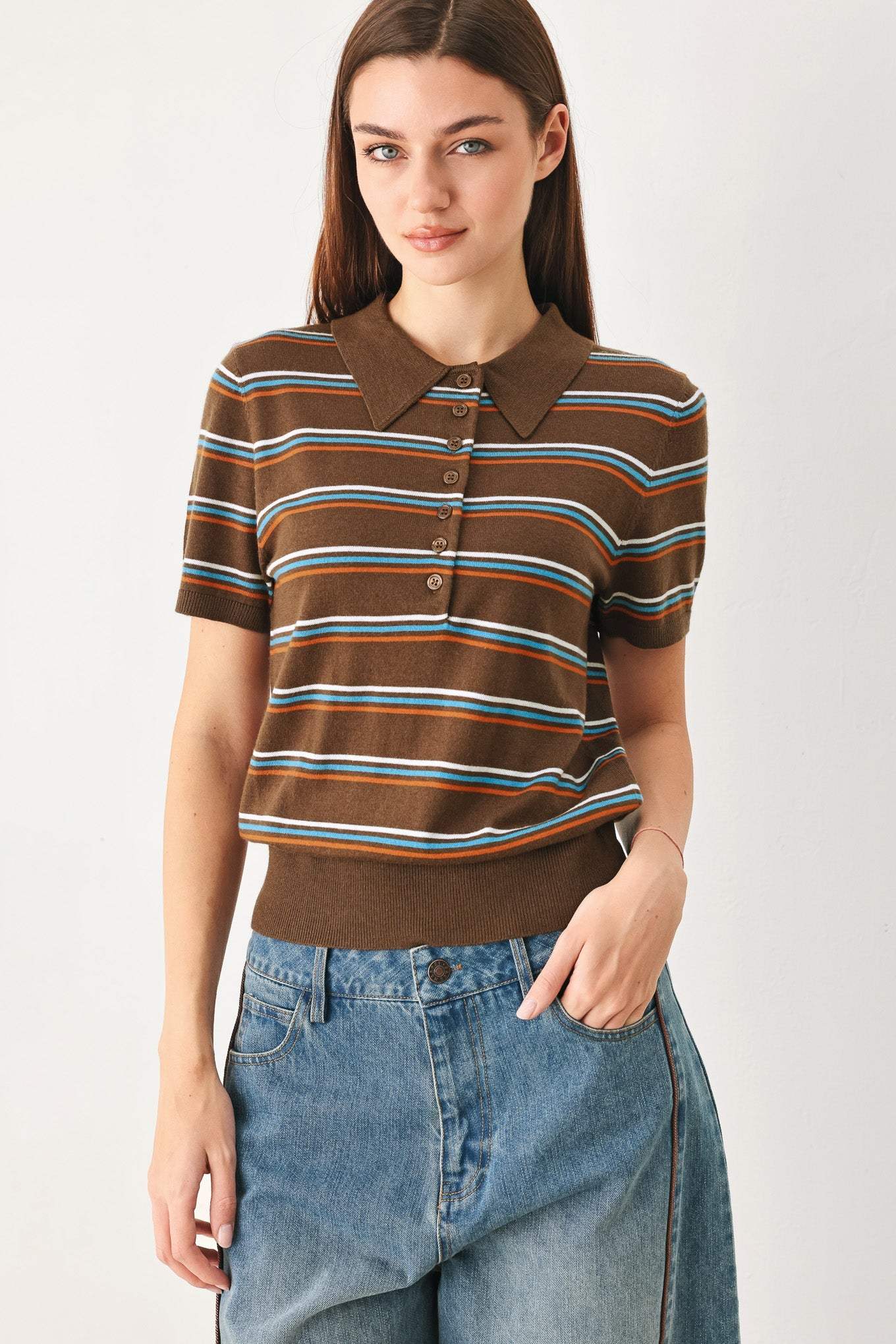 PRETTY IN PARADISE POLO TOP - Flying Tomato - Flyclothing LLC