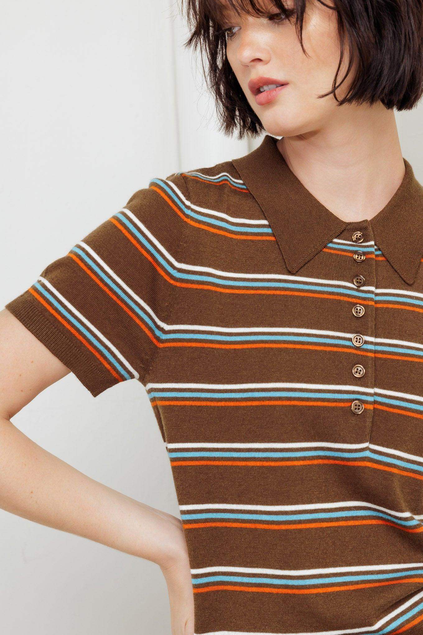 PRETTY IN PARADISE POLO TOP - Flying Tomato - Flyclothing LLC
