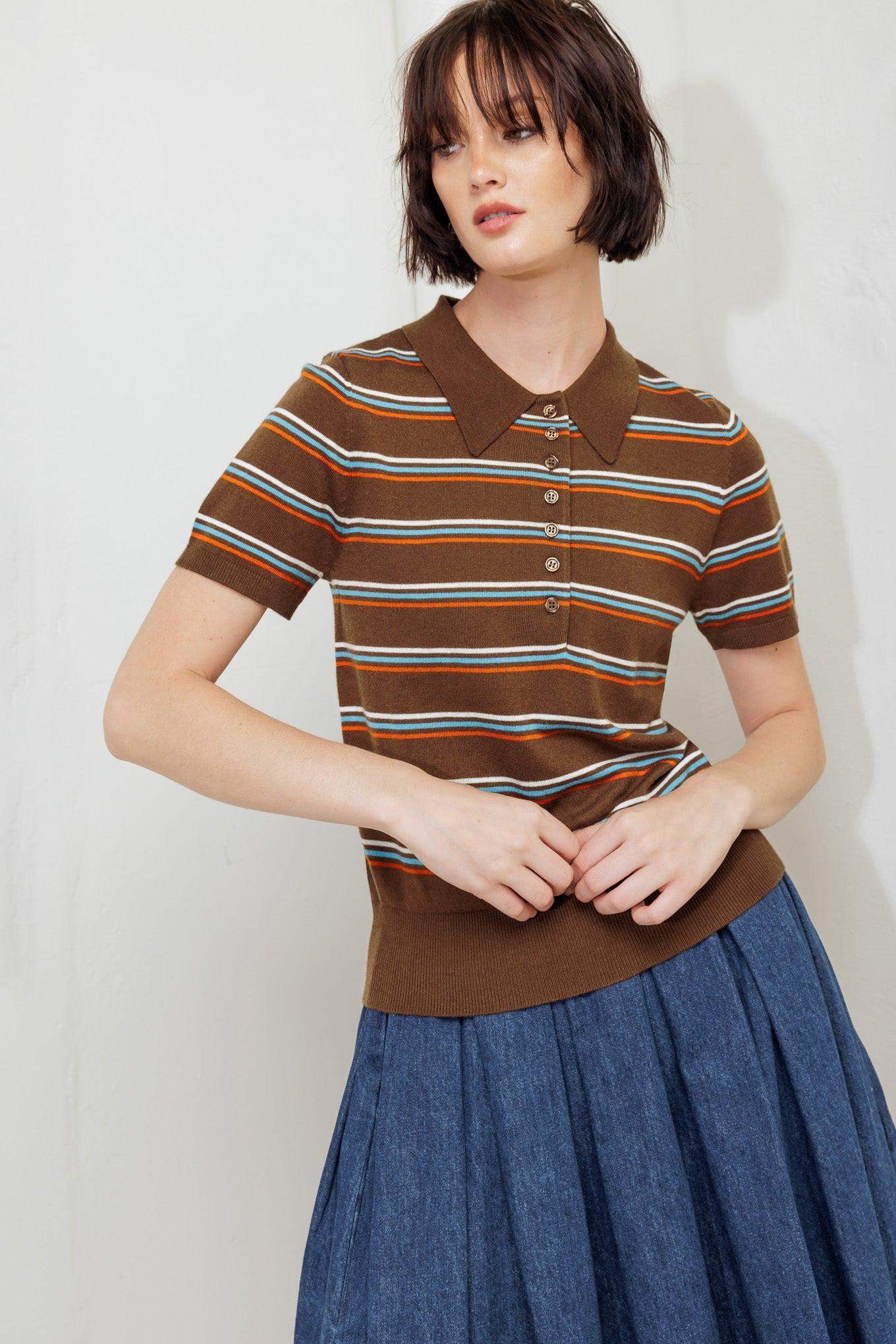 PRETTY IN PARADISE POLO TOP - Flying Tomato - Flyclothing LLC