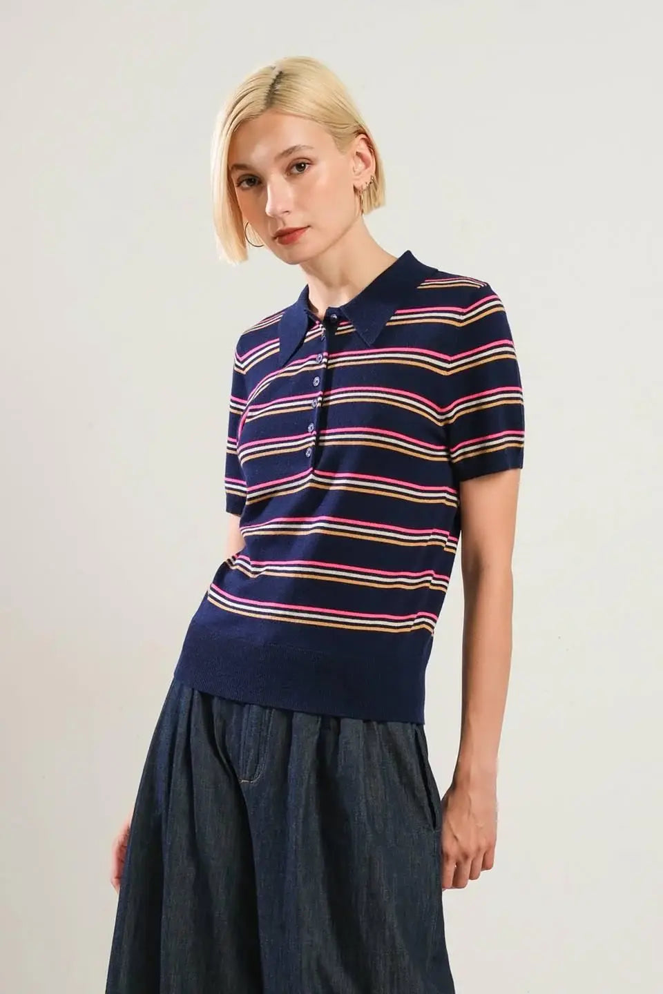 PRETTY IN PARADISE POLO TOP - Flying Tomato - Flyclothing LLC