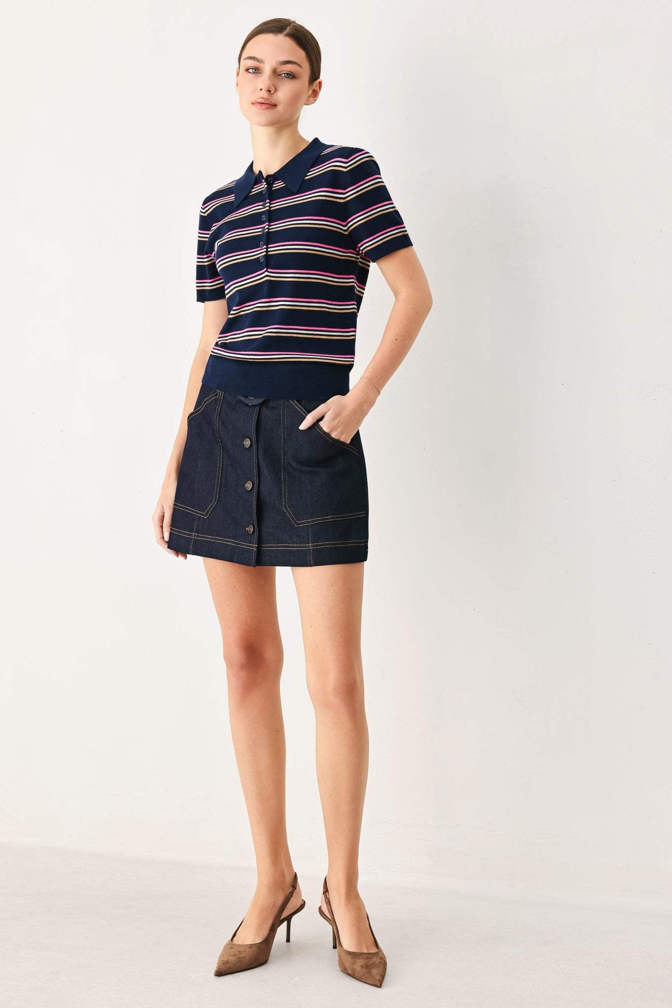 PRETTY IN PARADISE POLO TOP - Flying Tomato - Flyclothing LLC