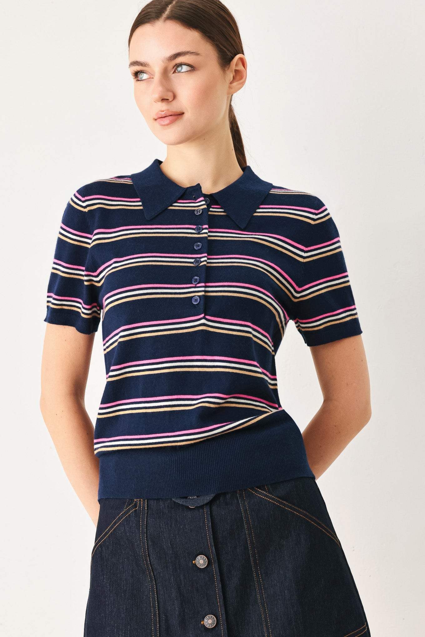 PRETTY IN PARADISE POLO TOP - Flying Tomato - Flyclothing LLC