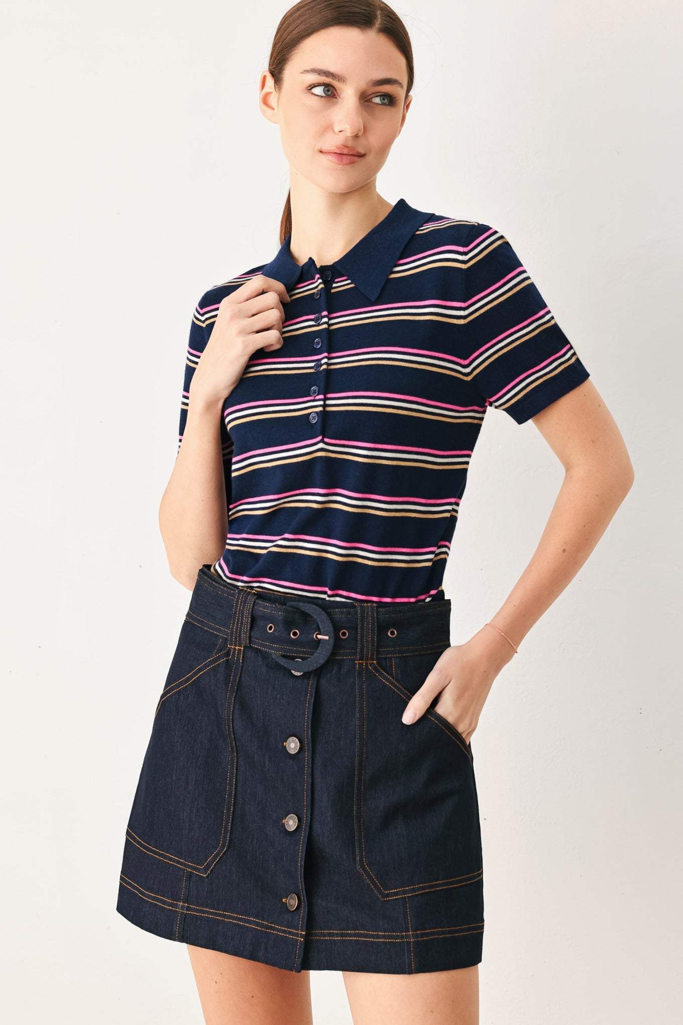 PRETTY IN PARADISE POLO TOP - Flying Tomato - Flyclothing LLC