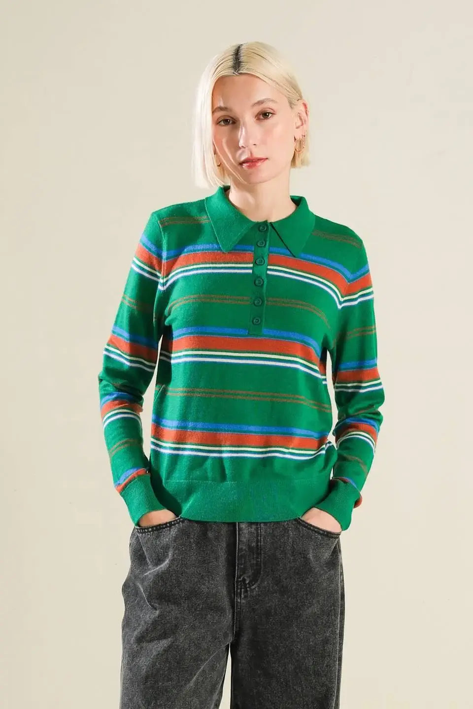 CALL IT FATE SWEATER POLO TOP - Flying Tomato - Flyclothing LLC