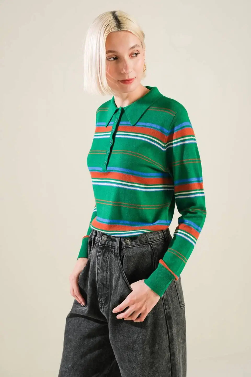 CALL IT FATE SWEATER POLO TOP - Flying Tomato - Flyclothing LLC