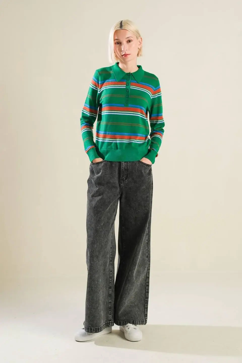 CALL IT FATE SWEATER POLO TOP - Flying Tomato - Flyclothing LLC