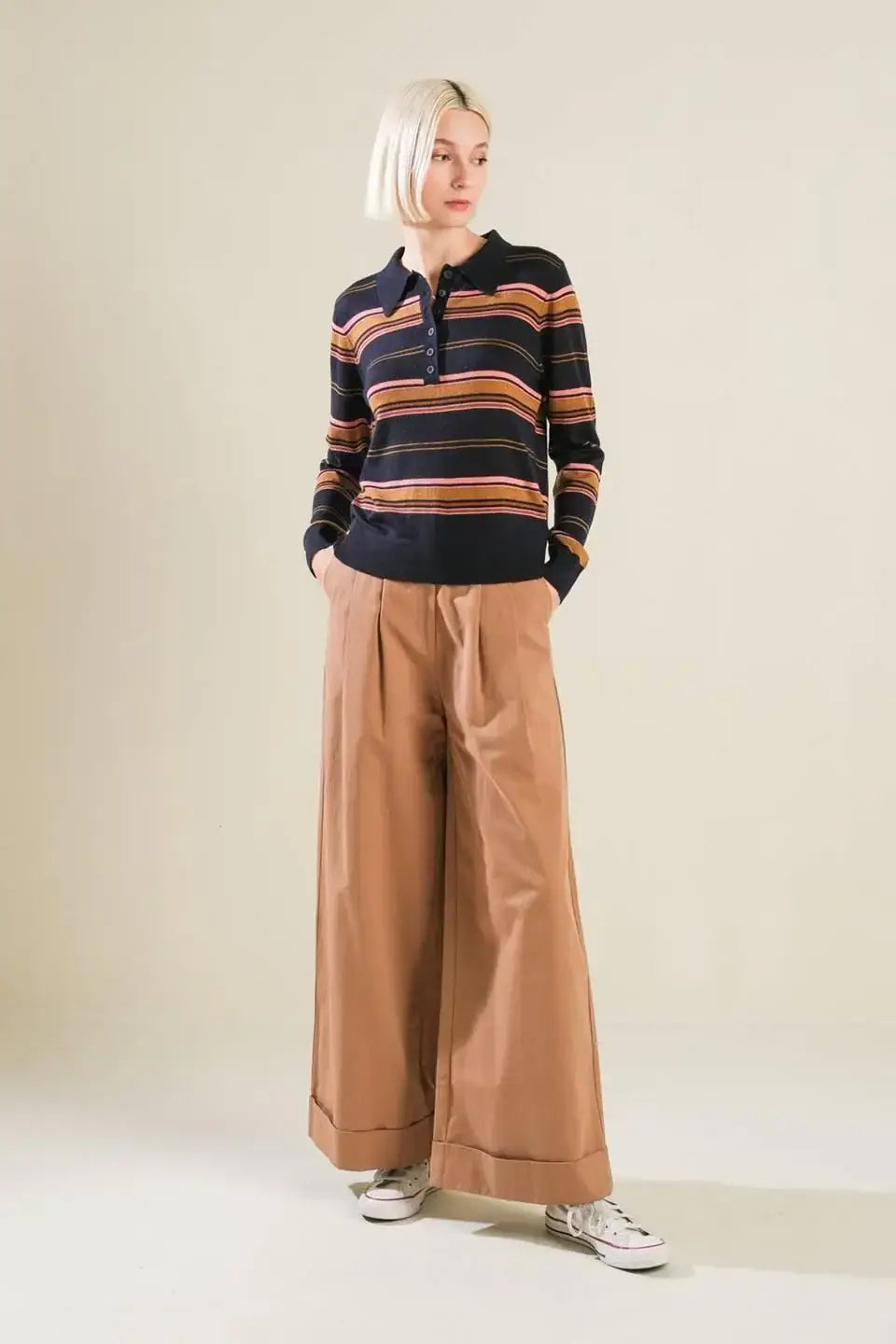 CALL IT FATE SWEATER POLO TOP - Flying Tomato - Flyclothing LLC