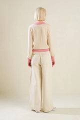 HIDDEN REFLECTIONS SWEATER POLO TOP - Flying Tomato - Flyclothing LLC
