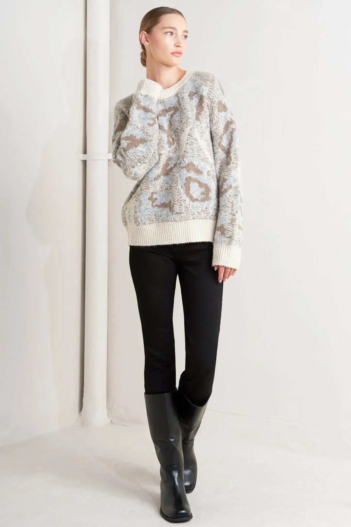 PROMINENT CHARM PULLOVER SWEATER TOP - Flying Tomato - Flyclothing LLC