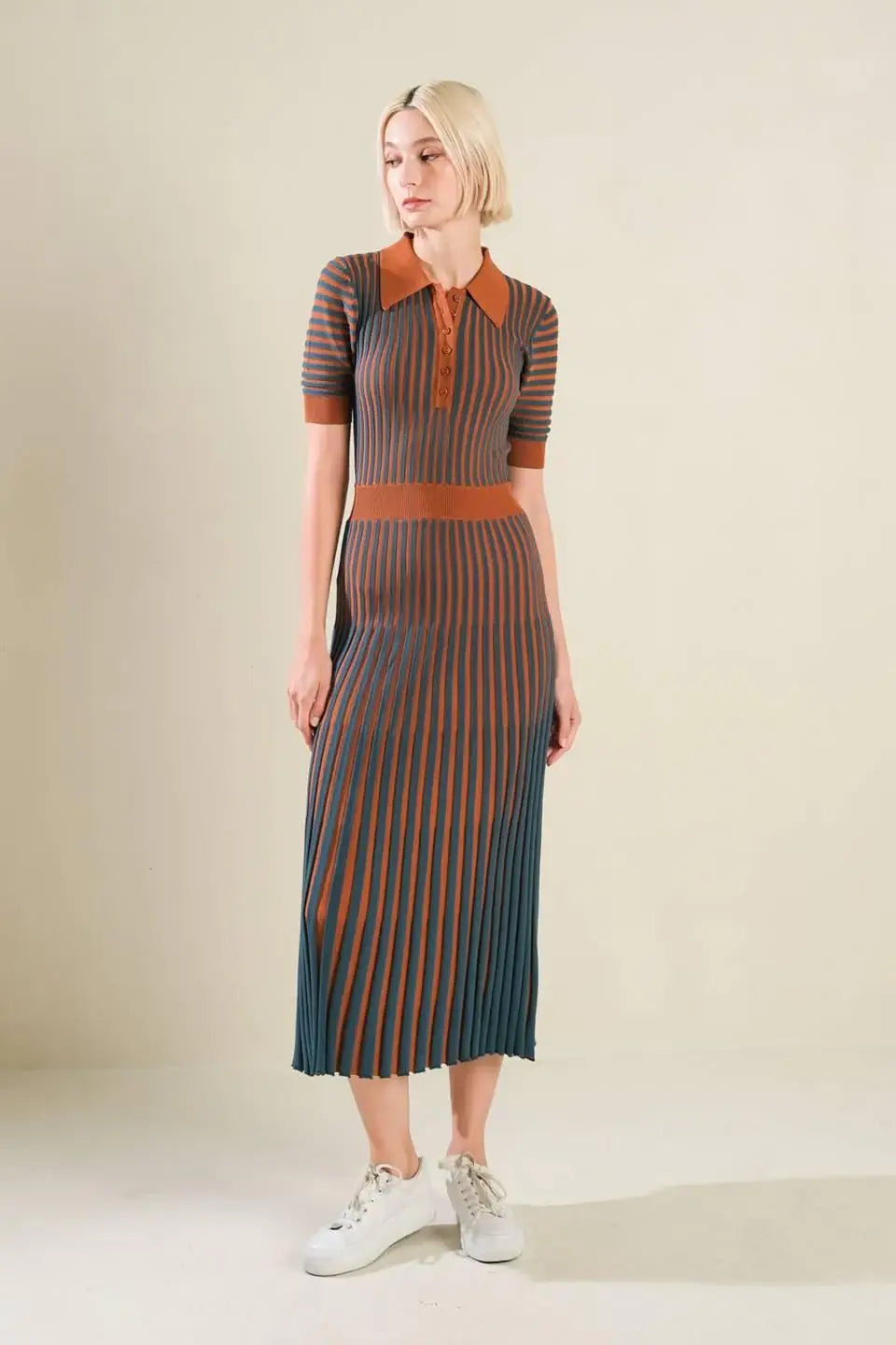 LUXE LIVING SWEATER MIDI DRESS - Flying Tomato - Flyclothing LLC