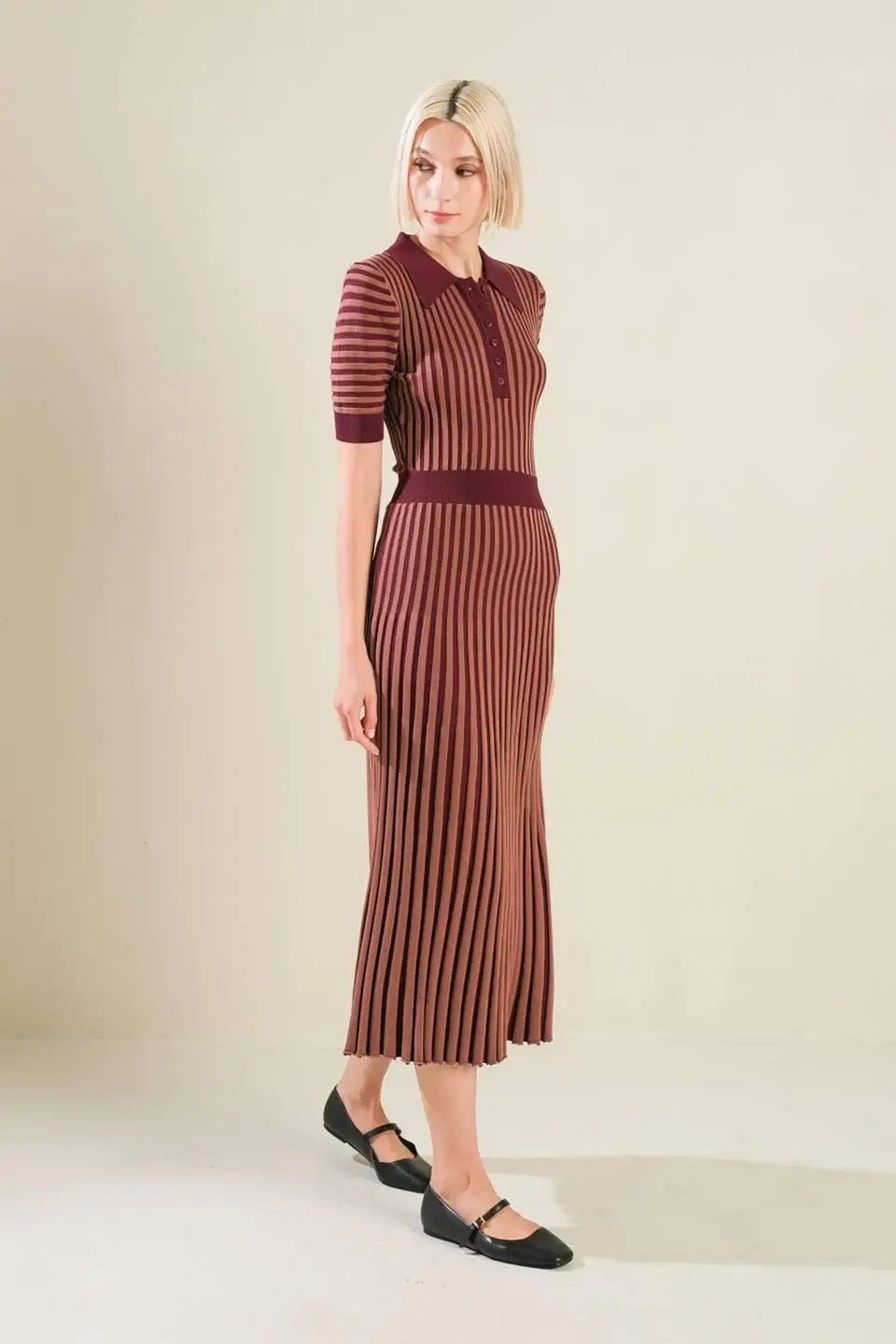 LUXE LIVING SWEATER MIDI DRESS - Flying Tomato - Flyclothing LLC