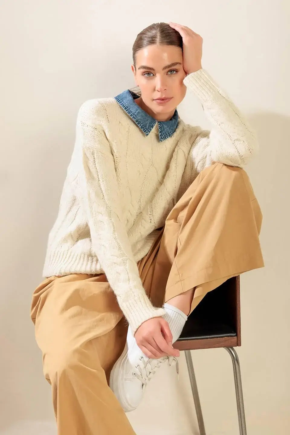 TOTALLY SMITTEN PULLOVER SWEATER TOP - Flying Tomato - Flyclothing LLC
